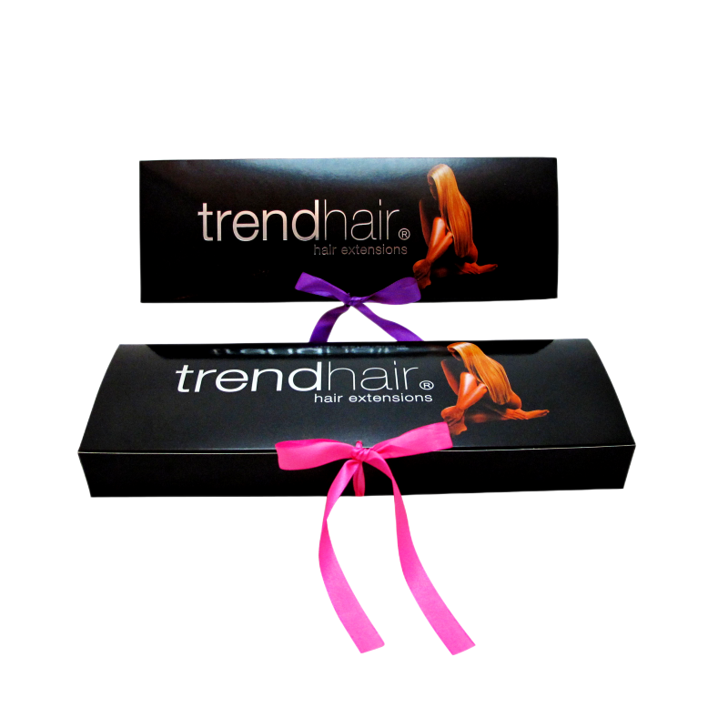 Factory Supplier 350g Art Paper Custom Hair Extension Paper Box with Ribbon